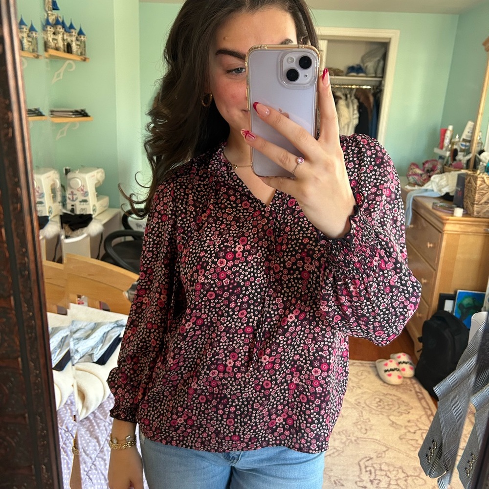 loft floral blouse